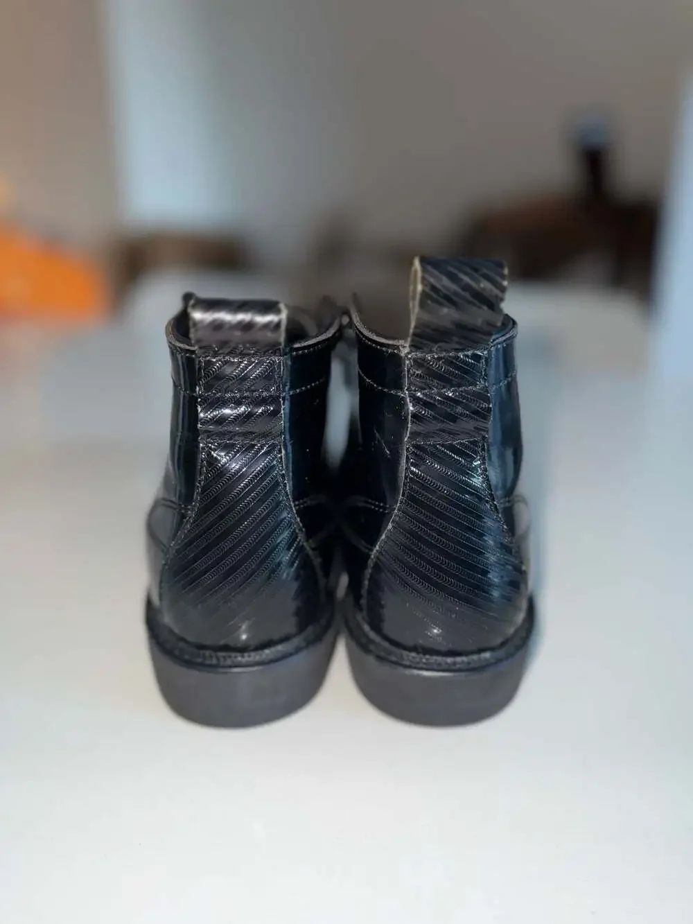 Adidas Superstar Boot CG6458 Black Patent Leather Size 8.5
